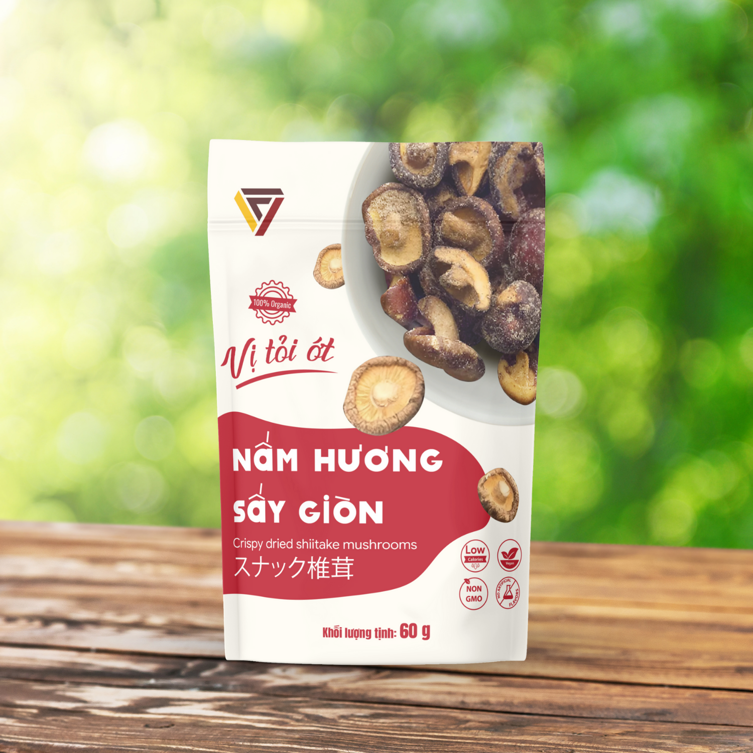 NẤM HƯƠNG SẤY GIÒN - VỊ TỎI ỚT