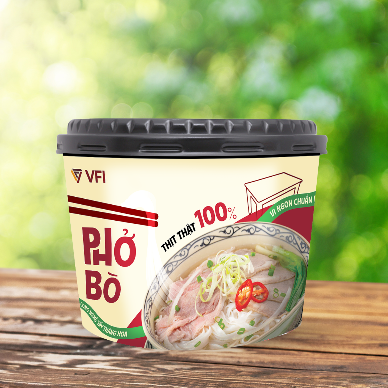 PHỞ BÒ ĂN LIỀN (CÓ THỊT THẬT) - 140G